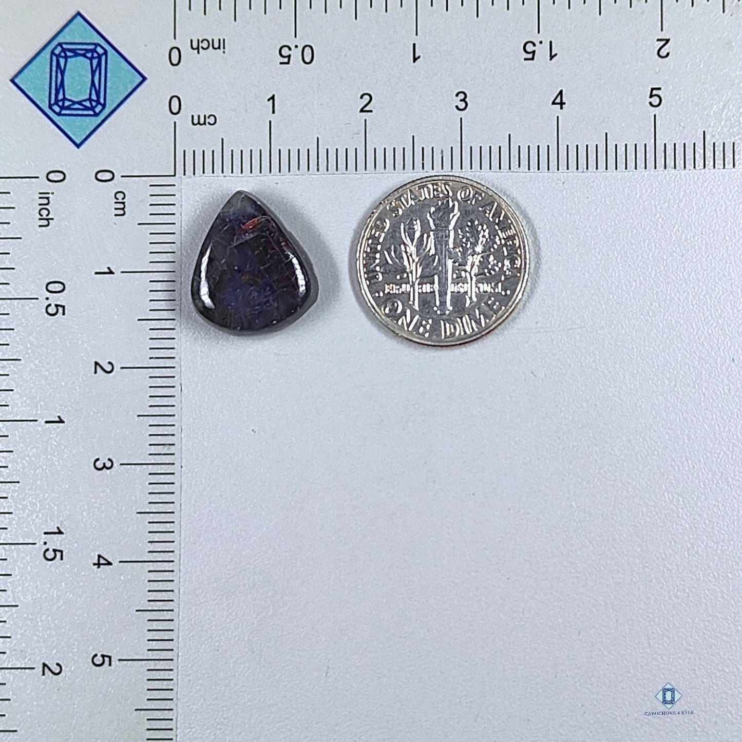 Iolite Sunstone Pear Cabochons