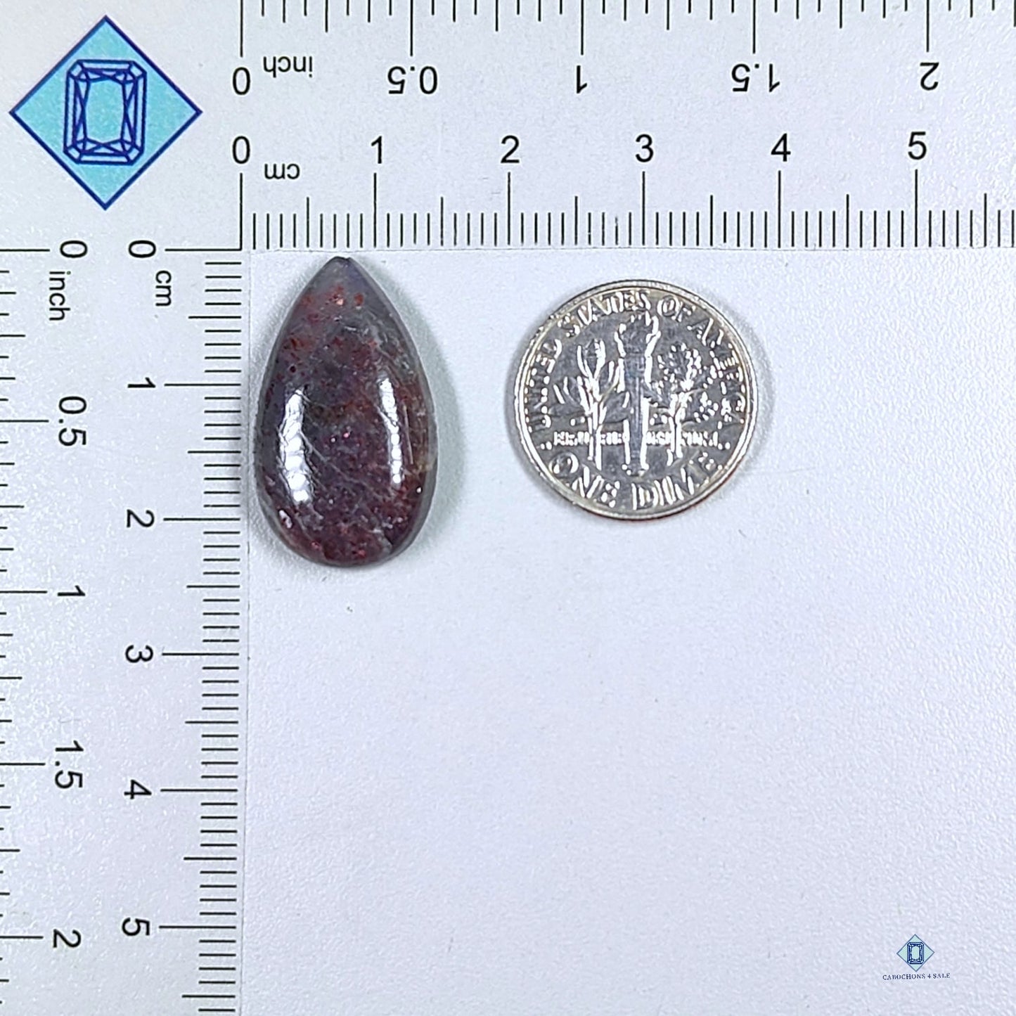 Iolite Sunstone Pear Cabochons