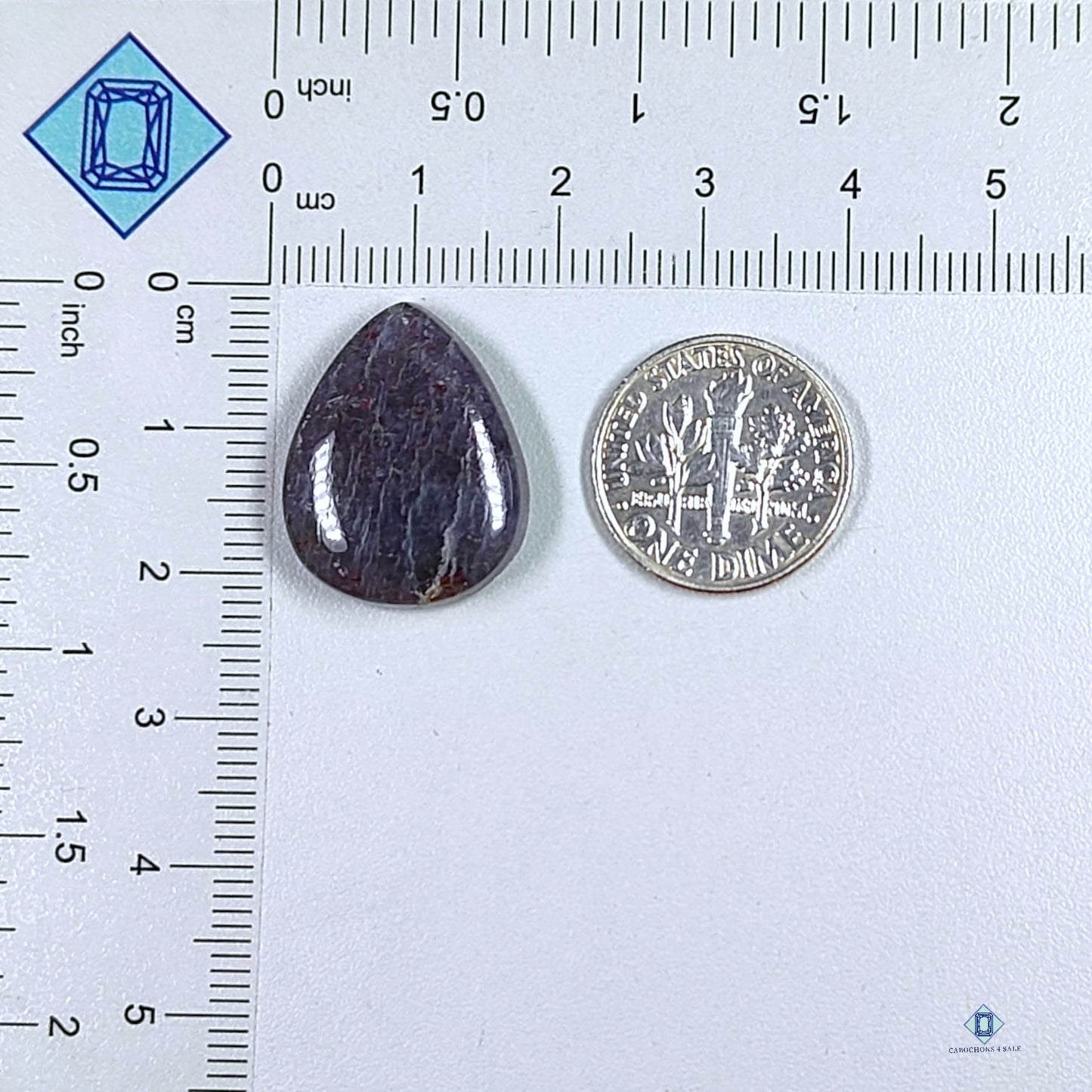 Iolite Sunstone Pear Cabochons