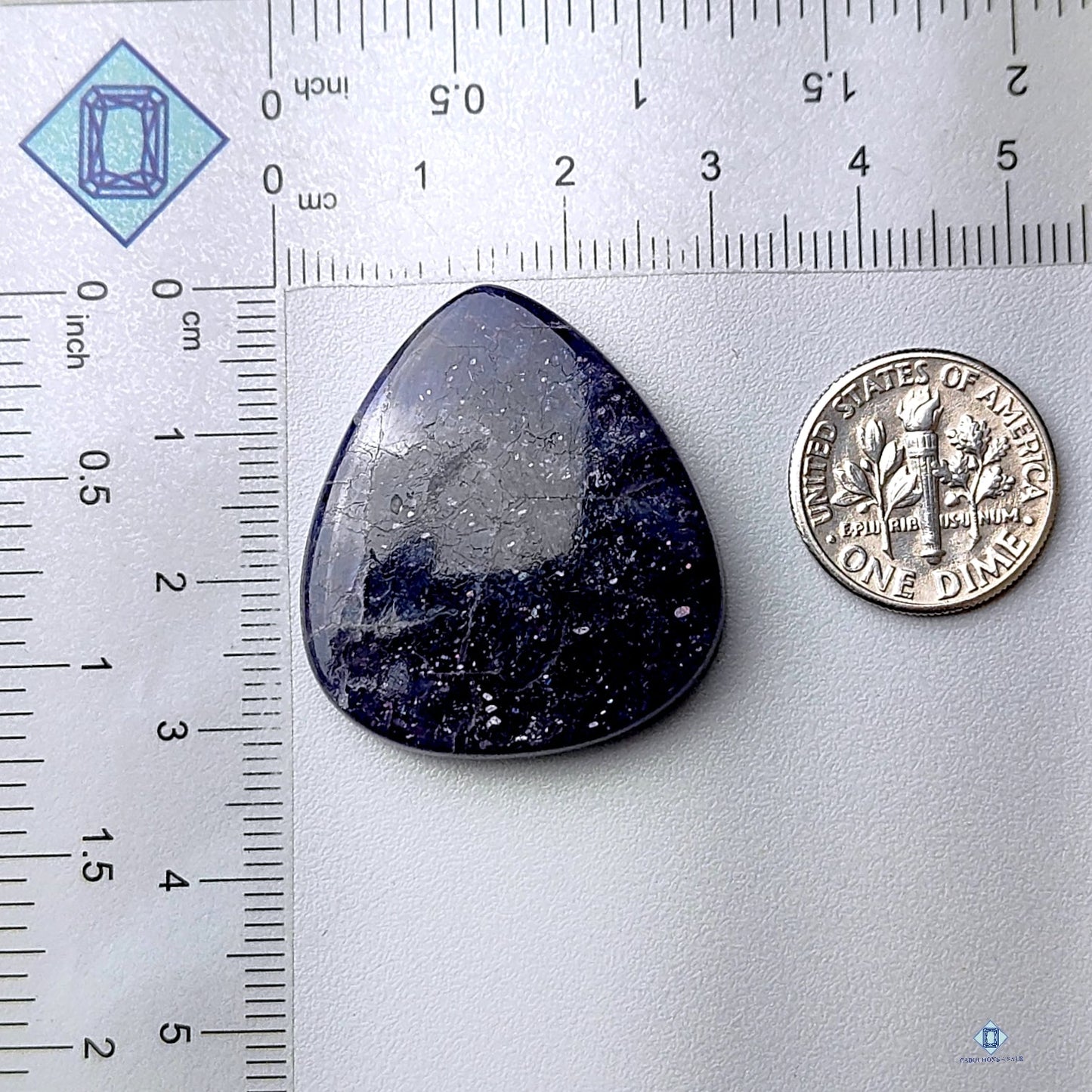 Iolite Sunstone Pear Cabochons