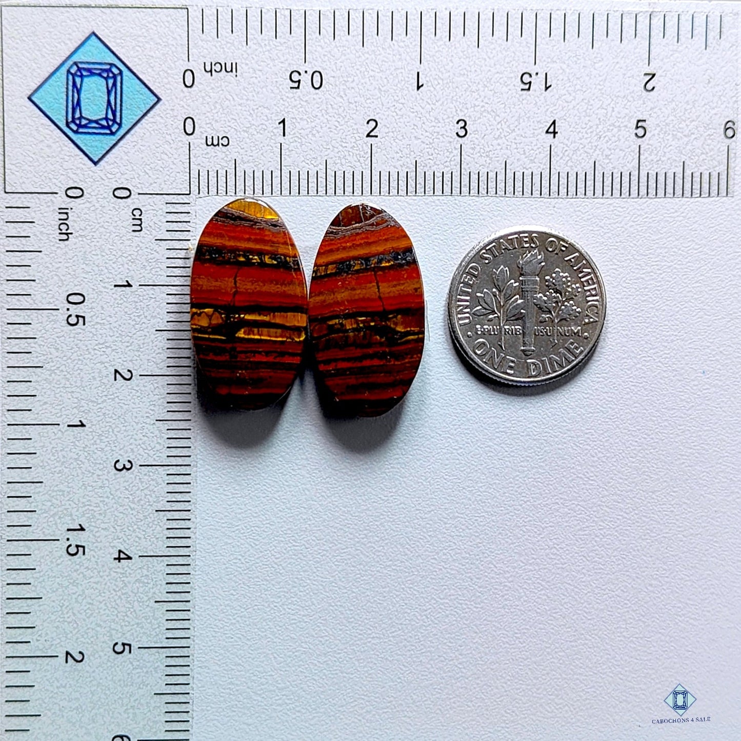 Iron Tiger Eye Round Pairs