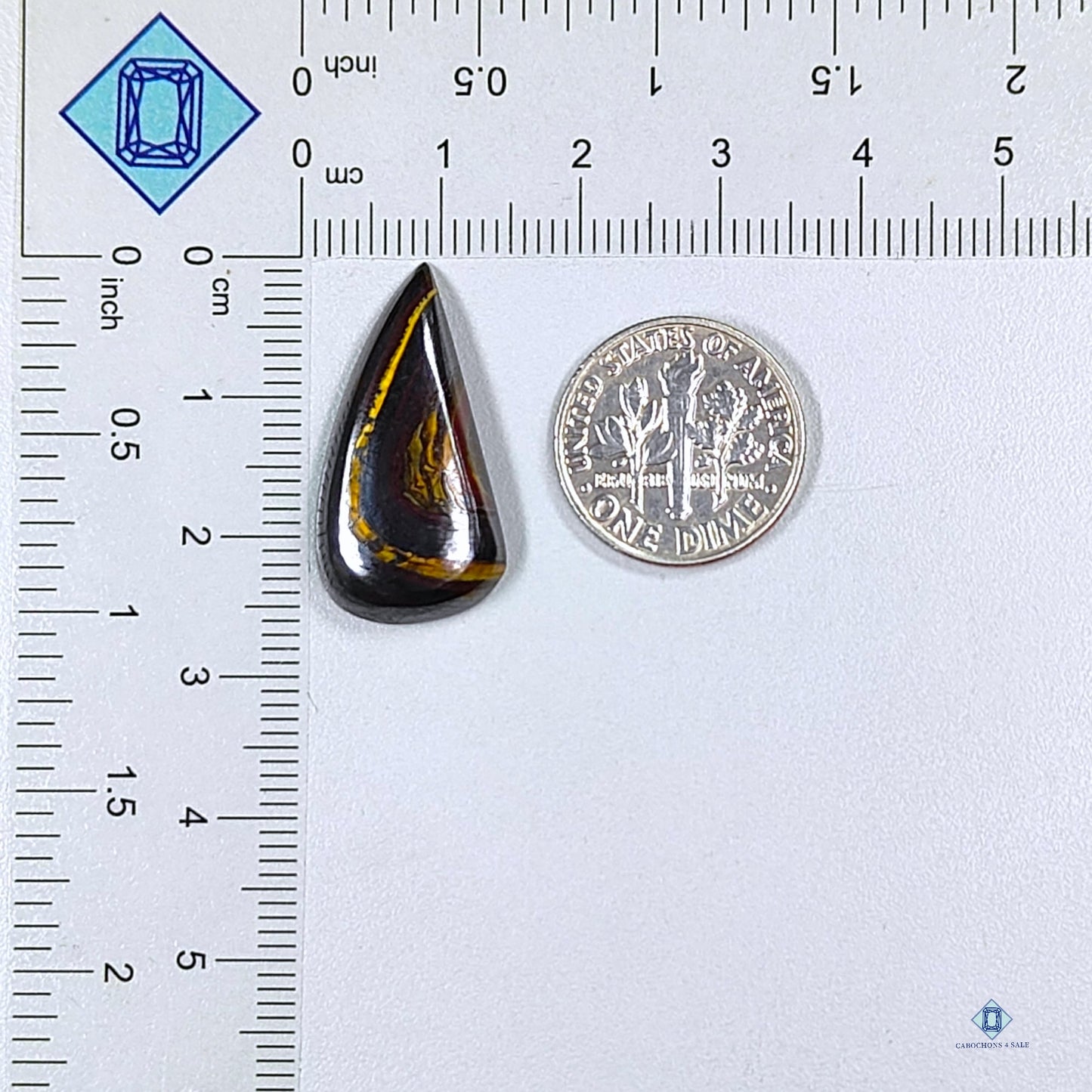 Iron Tiger Eye Pear Cabochons