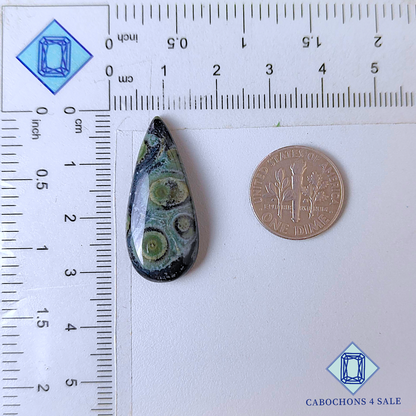 Kambaba Jasper Pear Cabochons 31*13*5mm