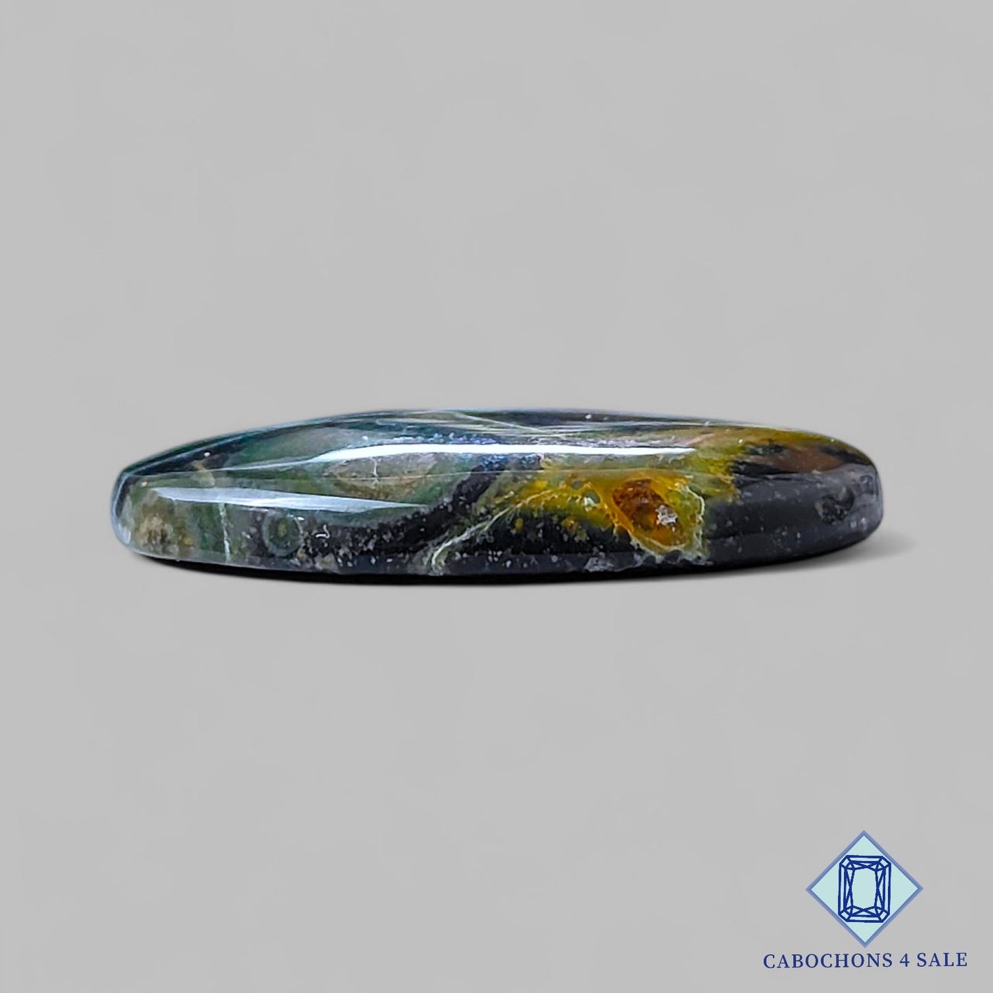 Cabujones ovalados de jaspe Kambaba natural de 34 x 23 x 5 mm de Madagascar, disponibles para la venta.