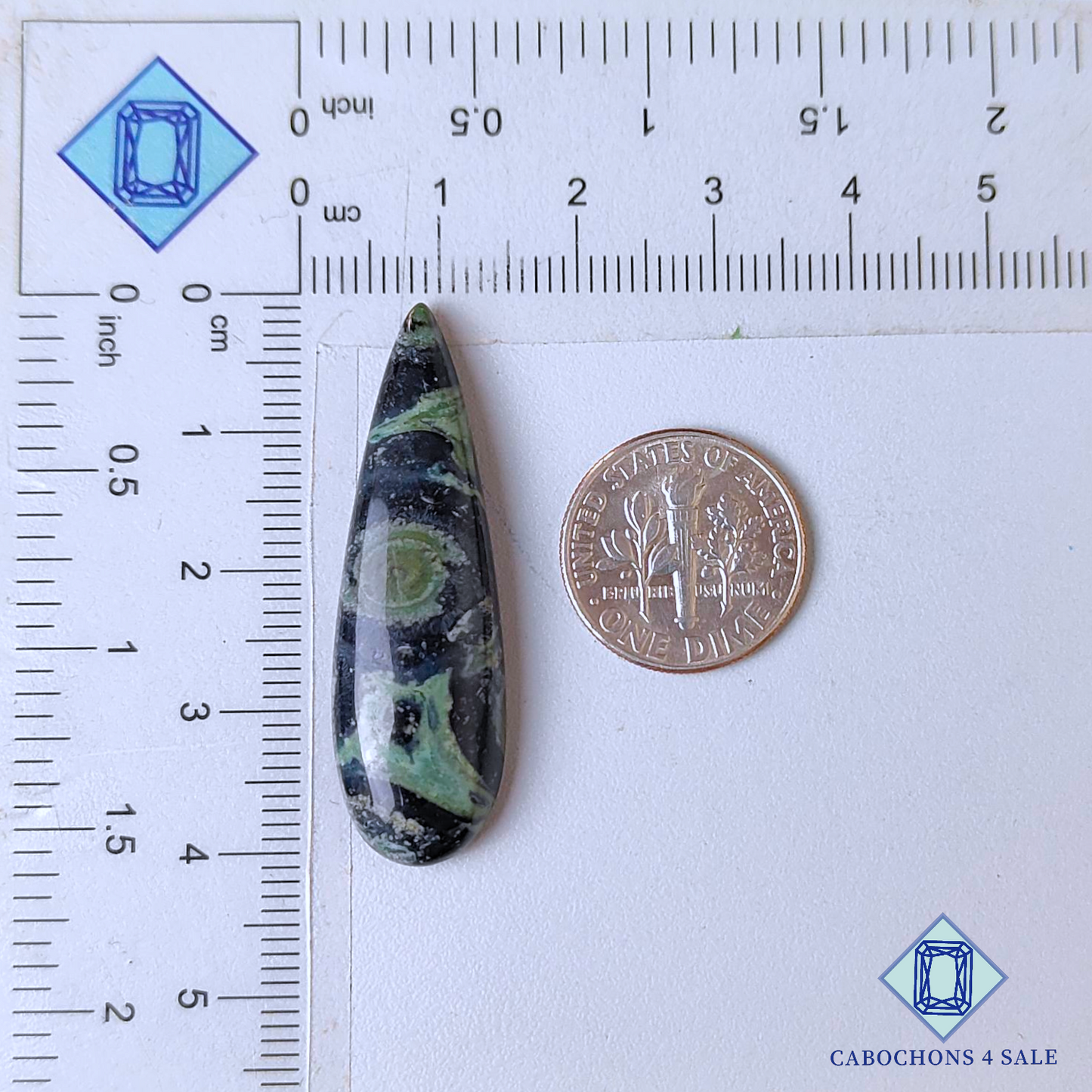 Kambaba Jasper Pear Cabochons