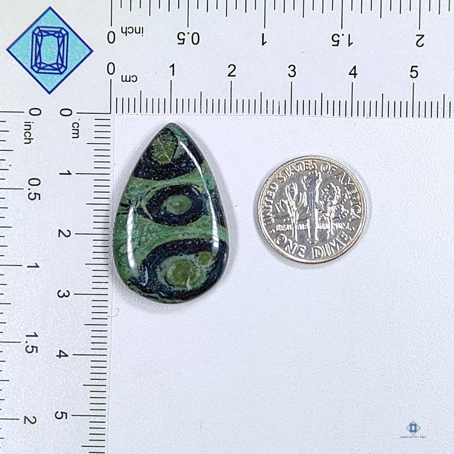 Kambaba Jasper Pear Cabochons