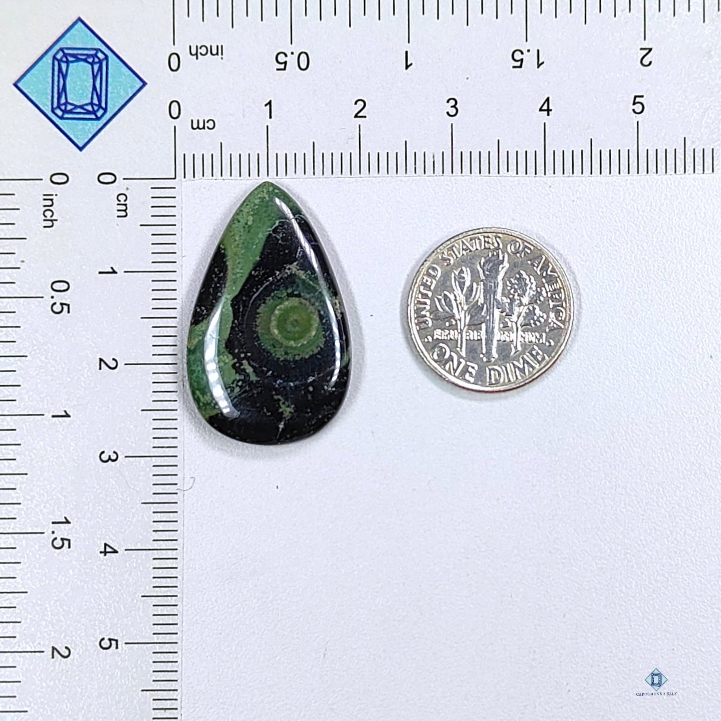 Kambaba Jasper Pear Cabochons