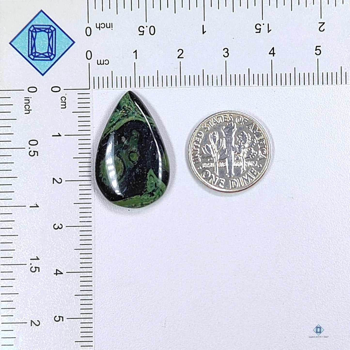 Kambaba Jasper Pear Cabochons