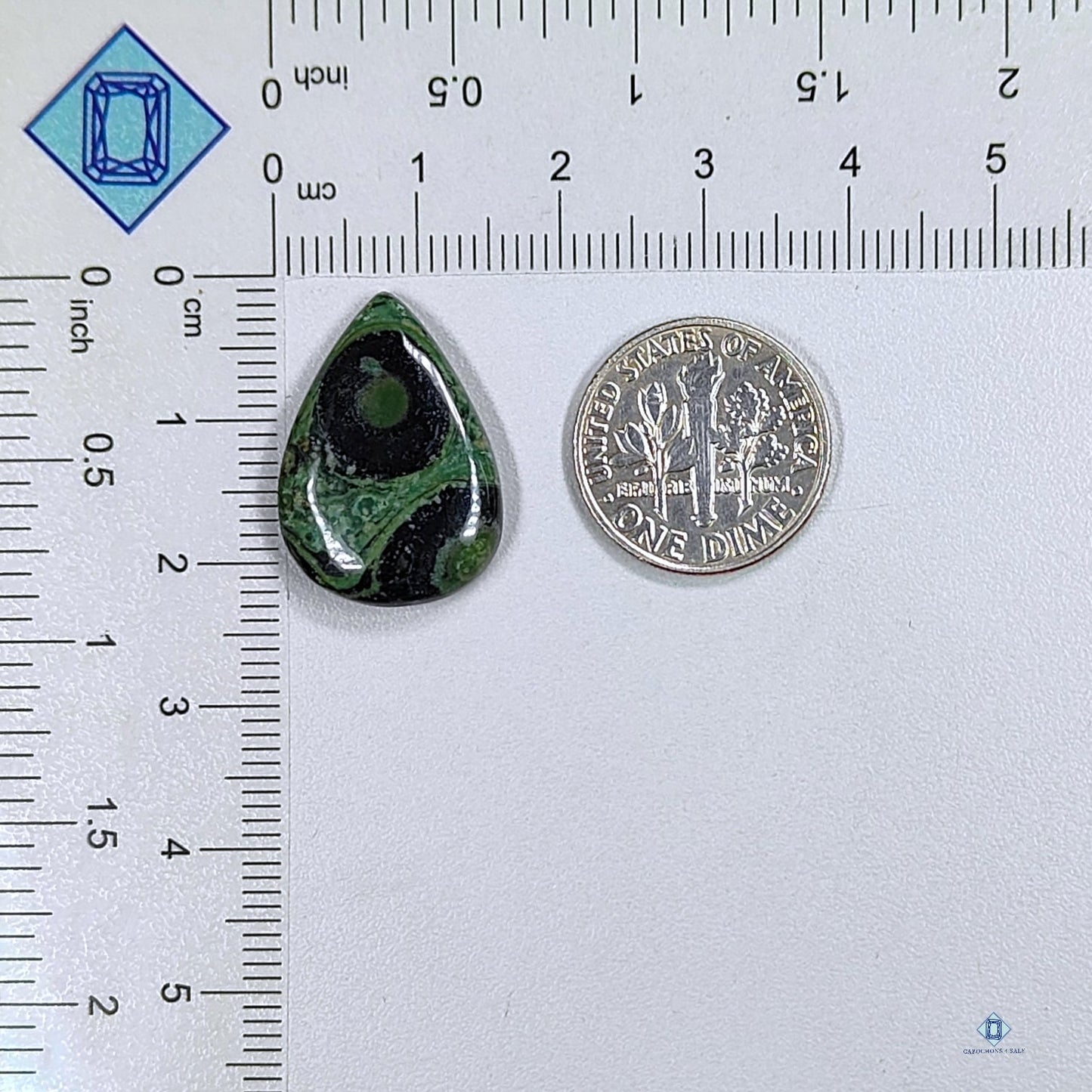 Kambaba Jasper Pear Cabochons