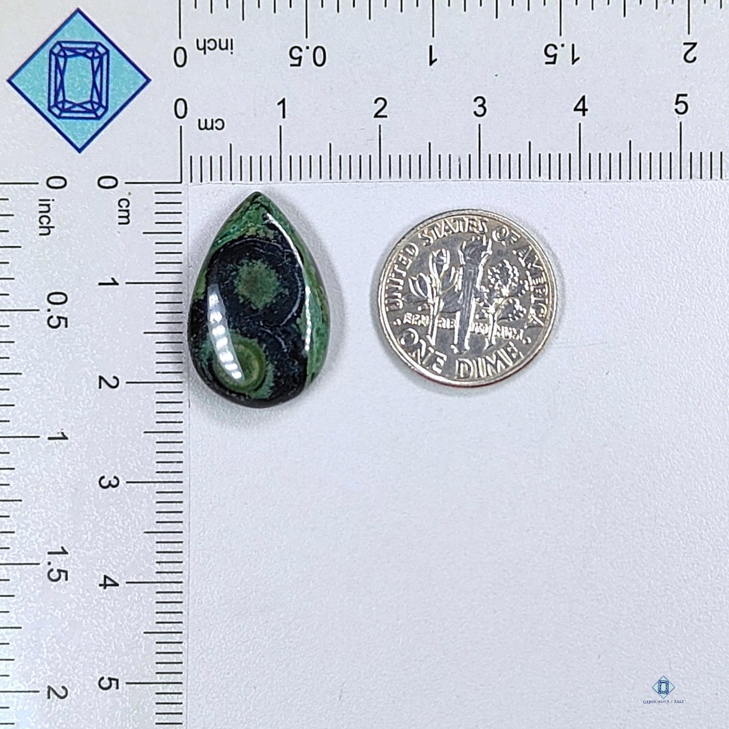 Kambaba Jasper Pear Cabochons