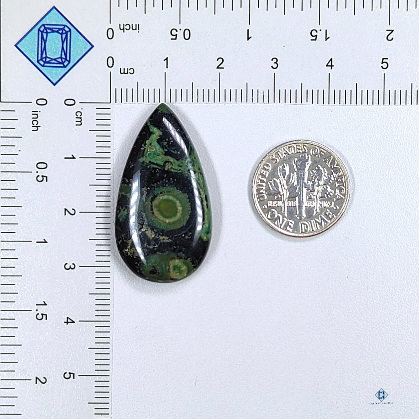 Kambaba Jasper Pear Cabochons