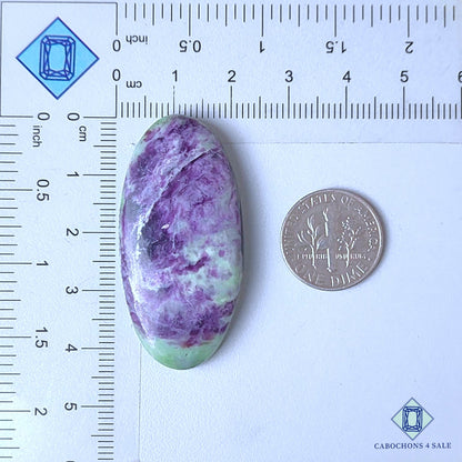 Cabujones ovalados de piedra preciosa kammererita natural de 44 x 22 x 6 mm, procedentes de Turquía, disponibles para la venta.