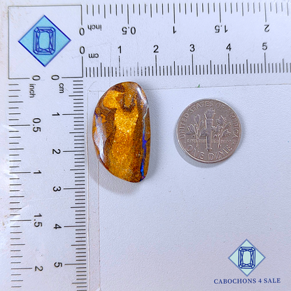 Cabujones de fantasía de ópalo Boulder Koroit de 27 x 15 x 5 mm