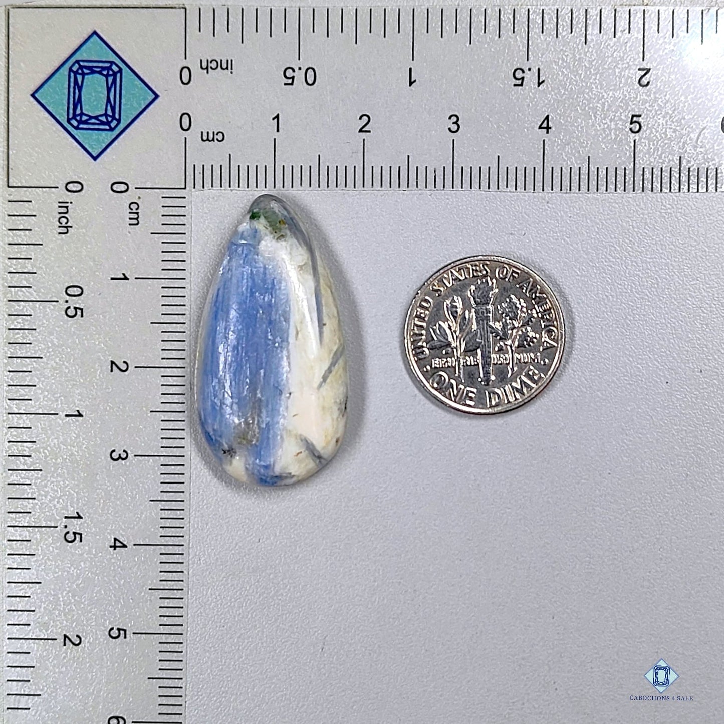 Kyanite Quartz Pear Cabochons