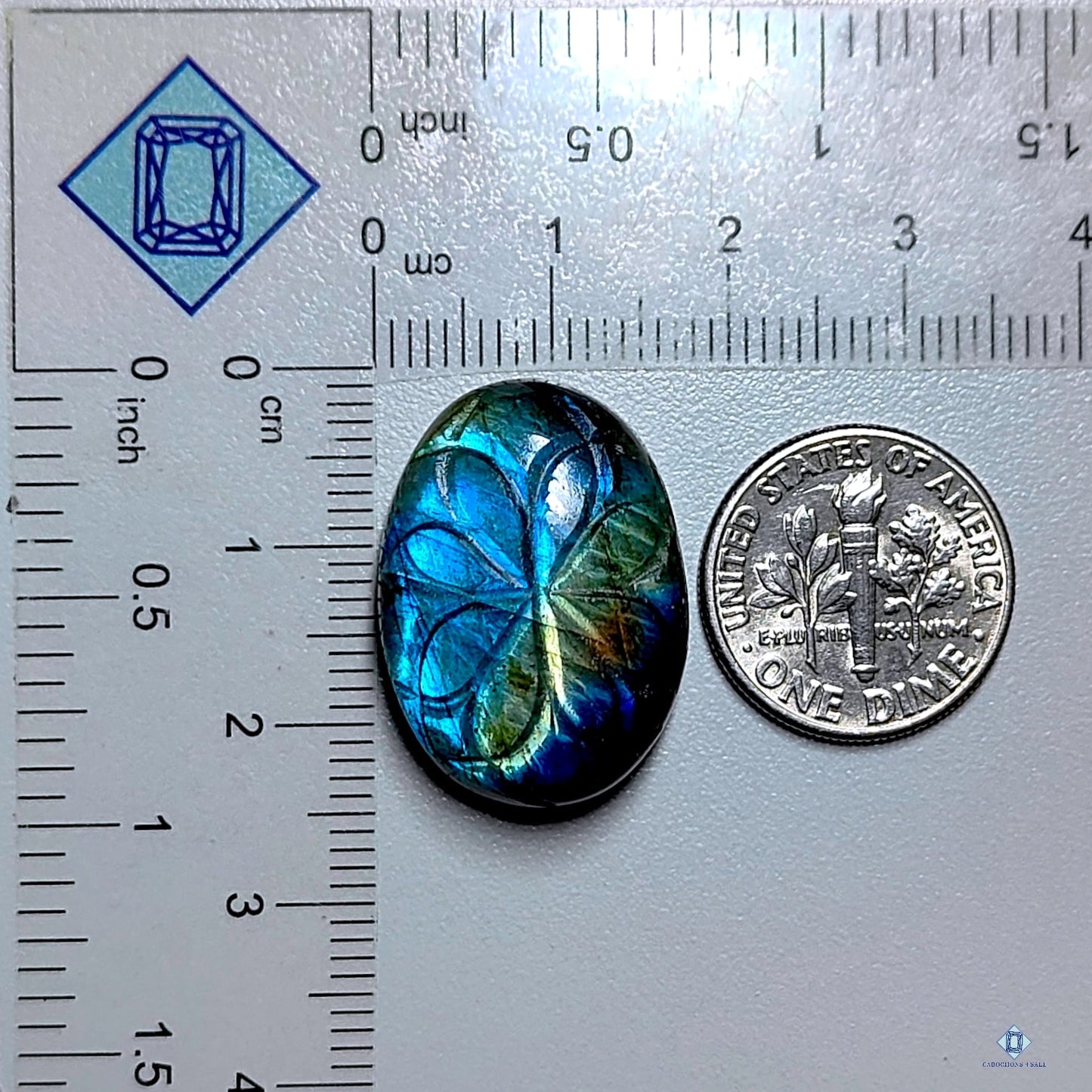 Labradorite Oval Carvings