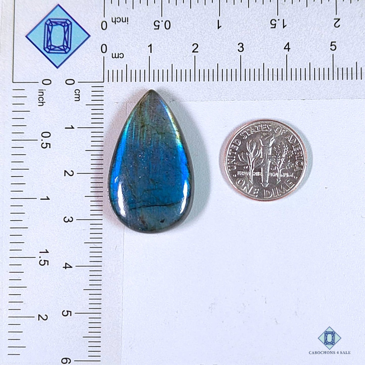 Blue Labradorite Pear Cabochons