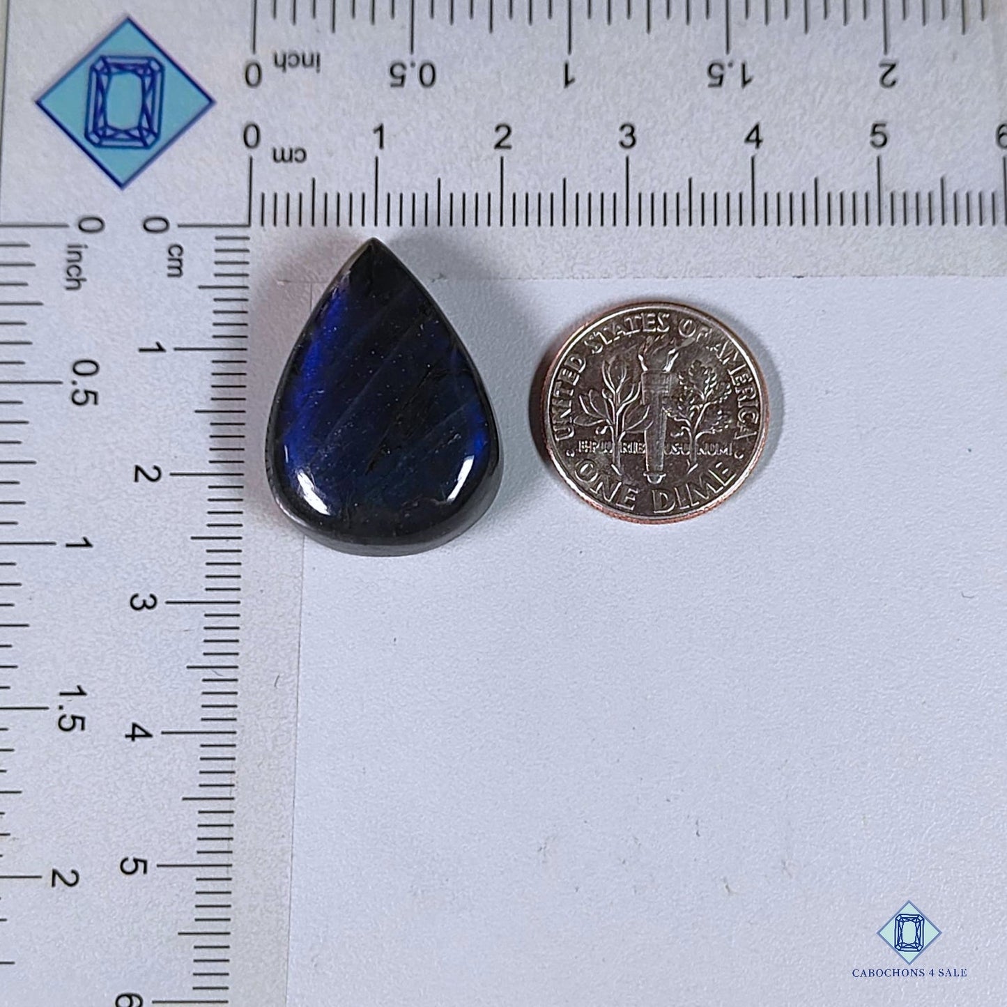 Blue Labradorite Pear Cabochons