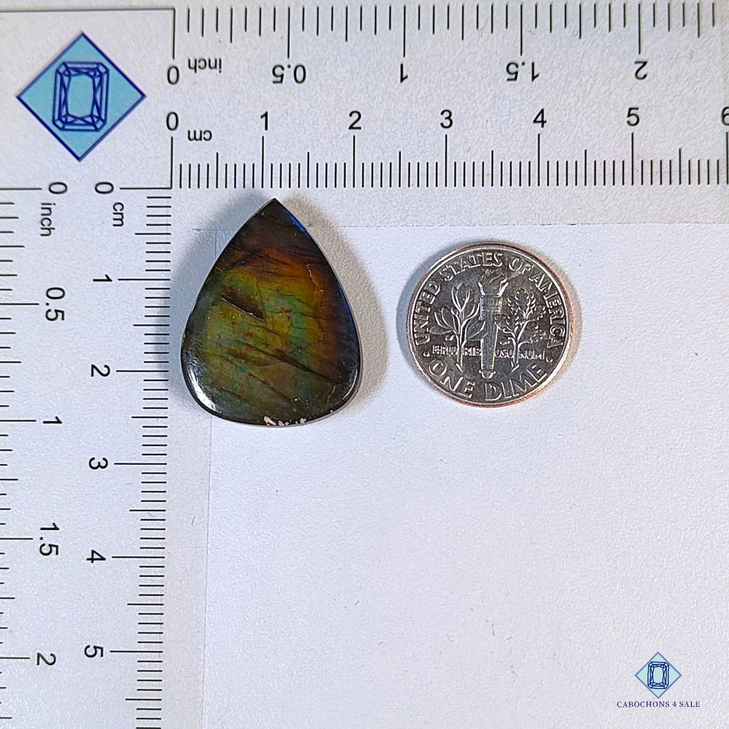 Yellow Labradorite Pear Cabochons