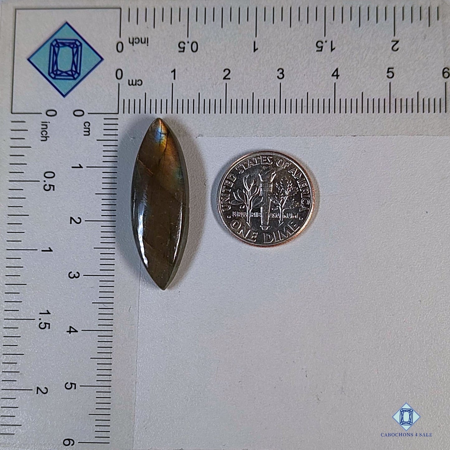 Orange Labradorite Marquise Cabochons