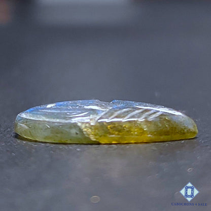 Labradorita azul natural tallada en forma de pera, 21 x 12 x 4 mm, procedente de Canadá, disponible para la venta. 