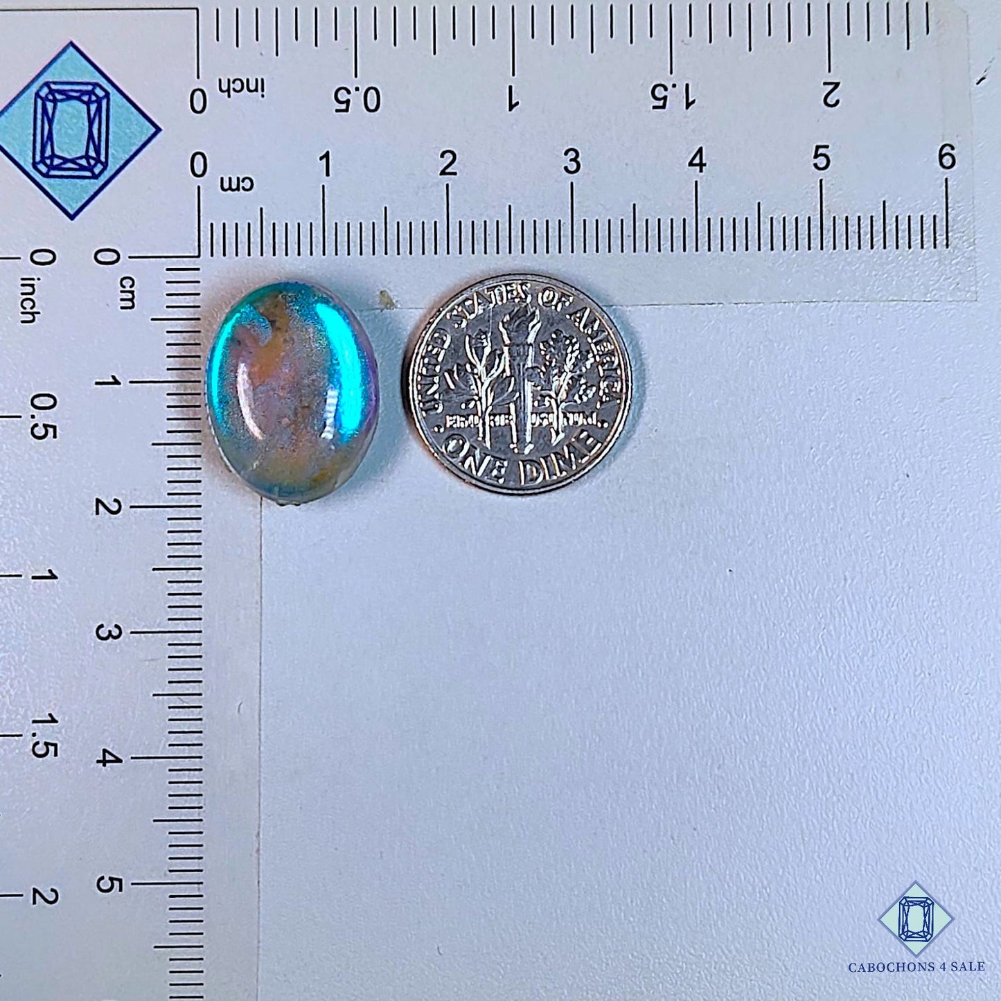 Blue Labradorite + Crystal Quartz Doublet Gemstone  Oval Doublets 18*14*7mm available for sale