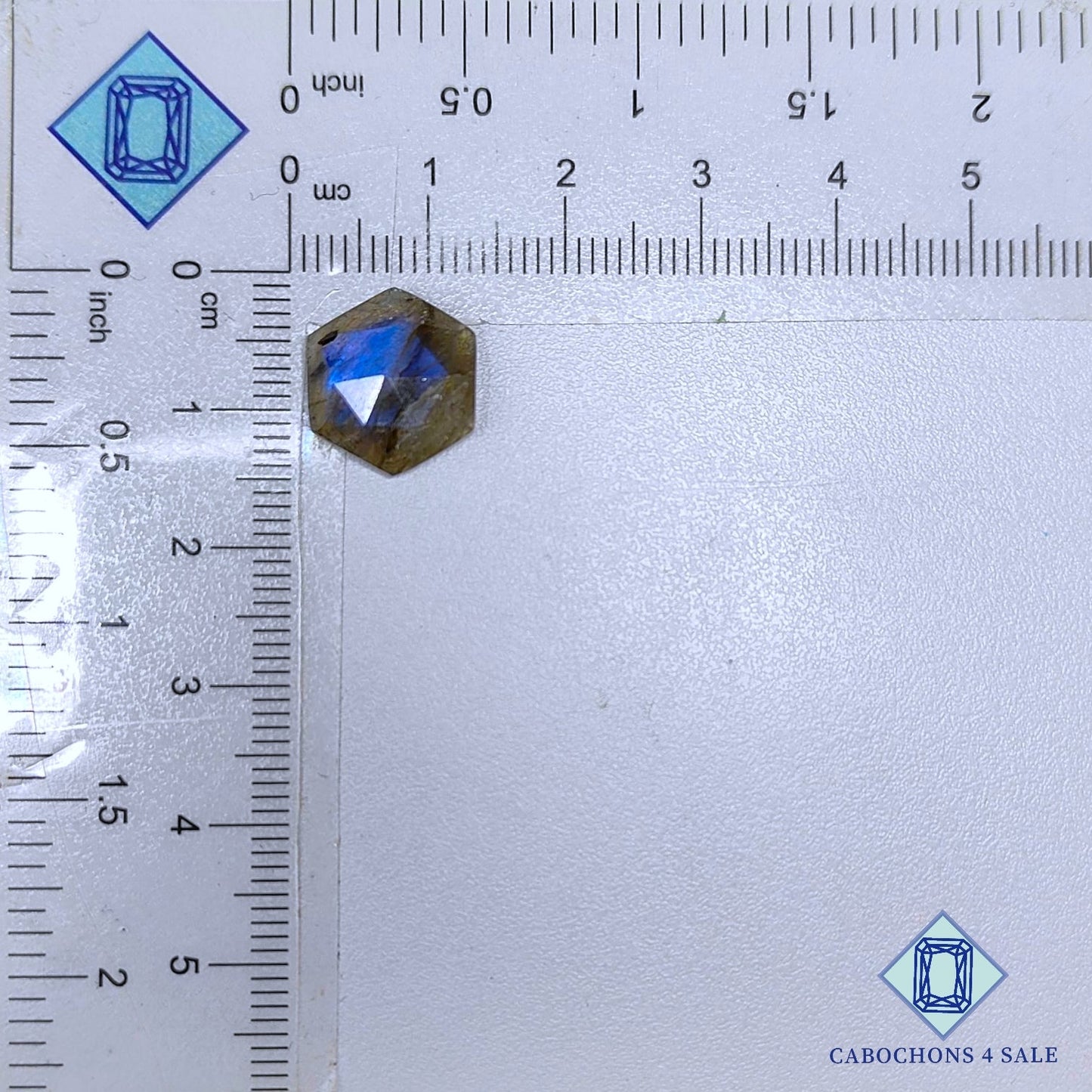 Labradorite Hexagon Rose Cut