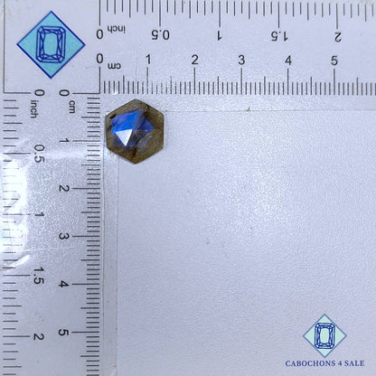 Labradorite Hexagon Rose Cut
