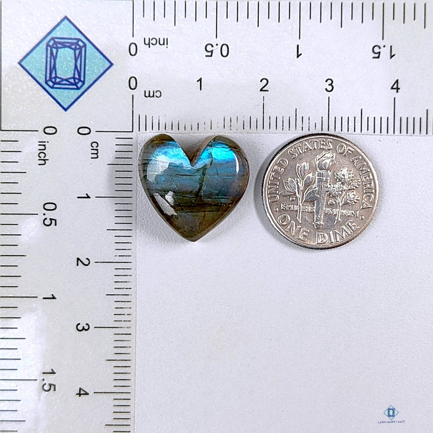 Labradorite Heart Carvings