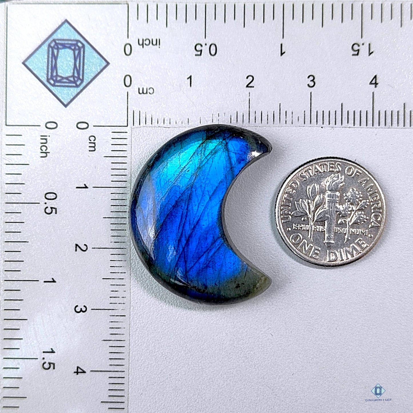 Labradorite Half Moon Carvings