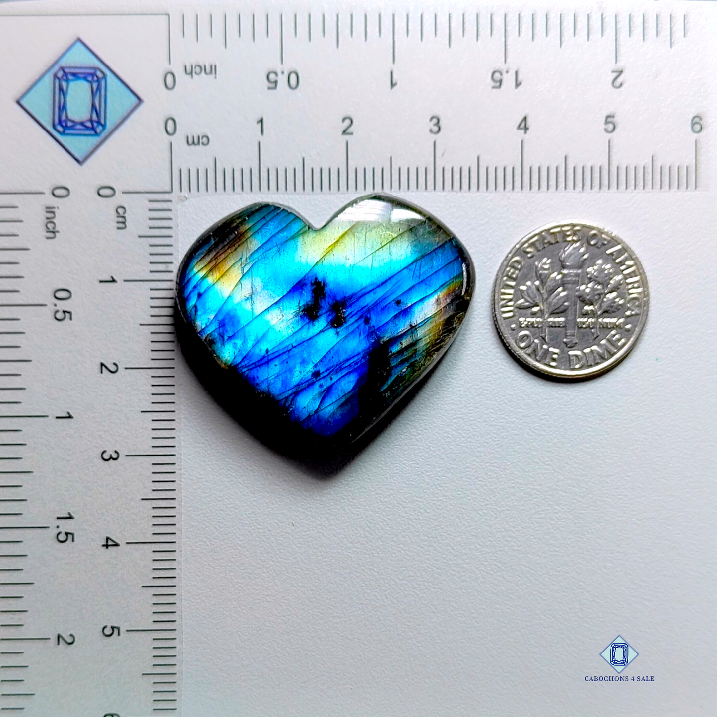 Labradorite-Heart-Cabochons