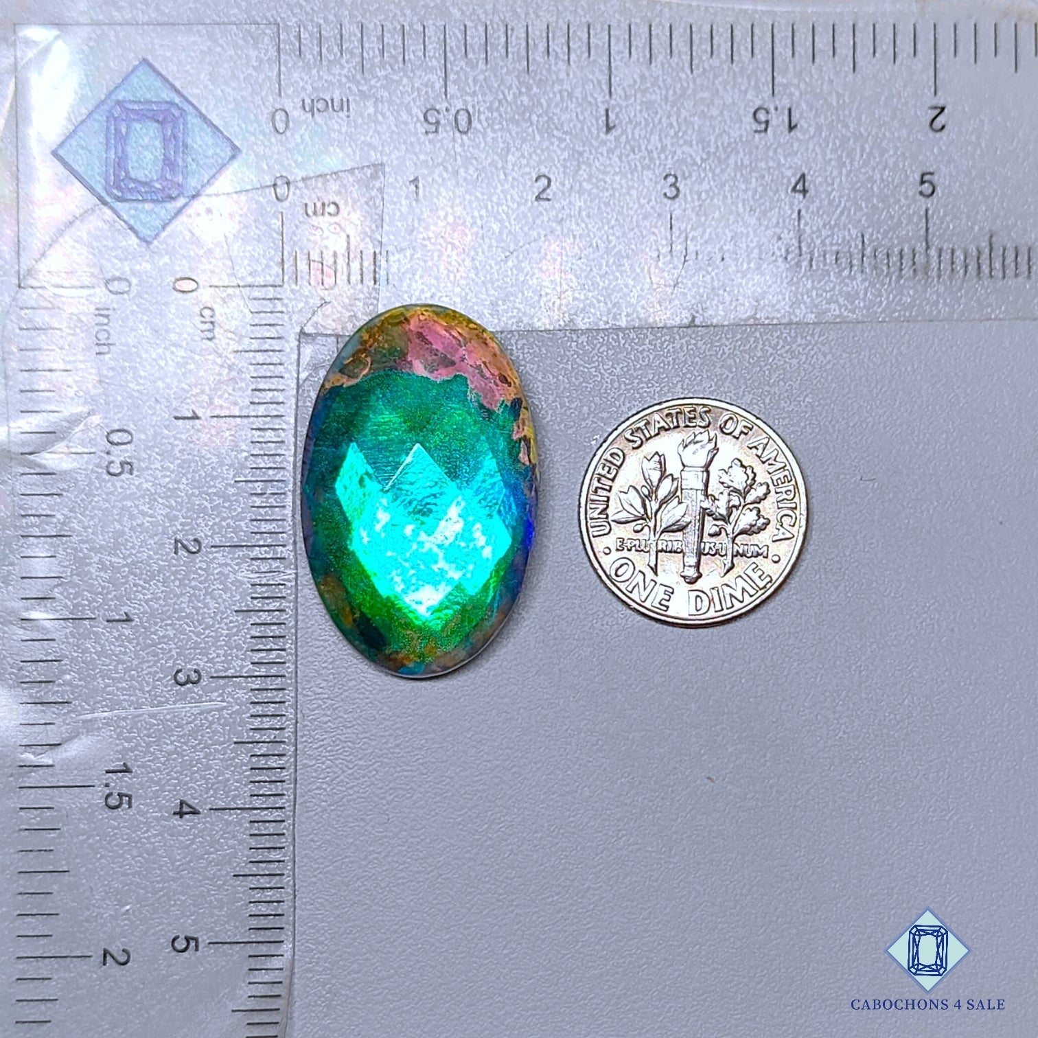 Labradorite Coated Doublet
