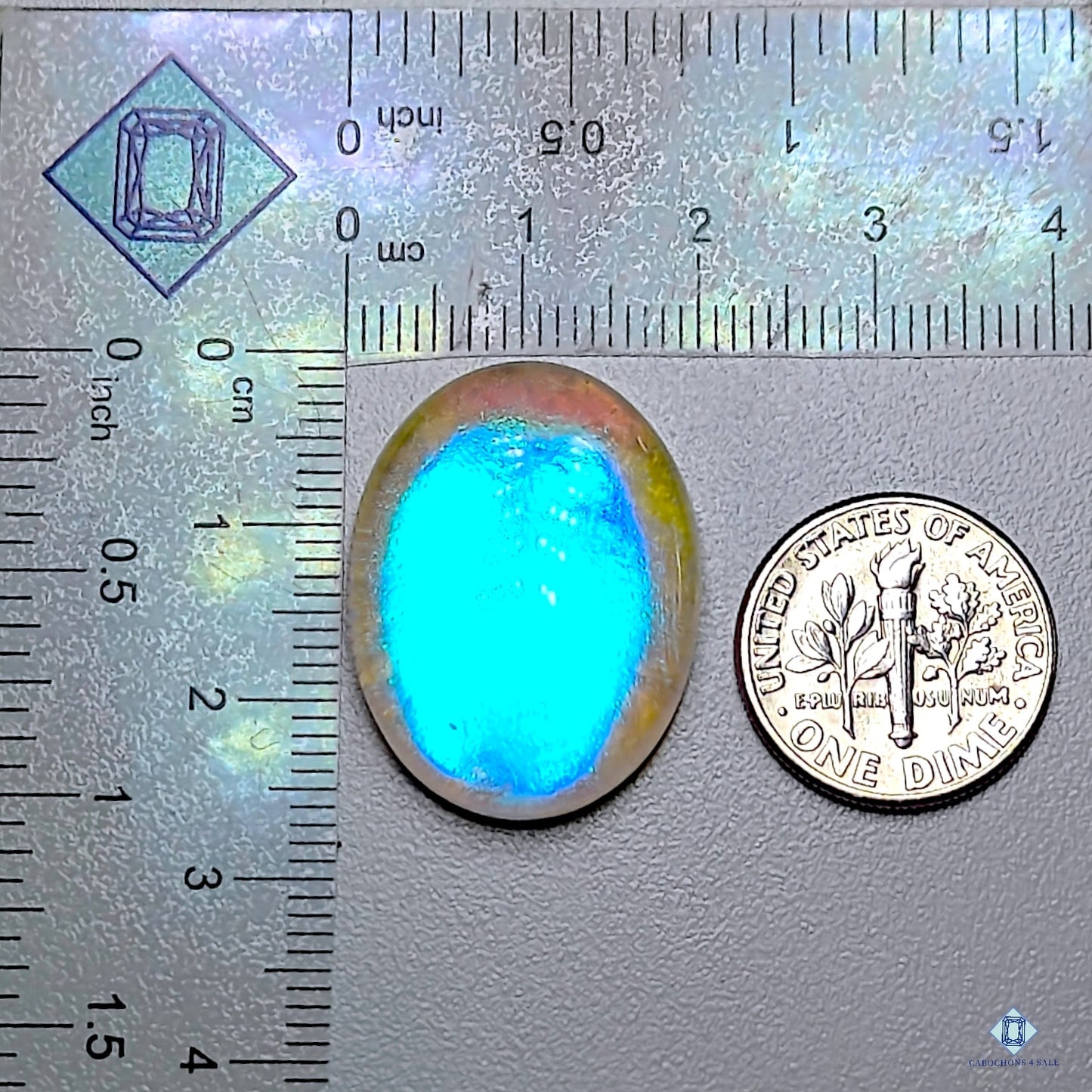 Labradorite Coated Doublets Oval Doublets