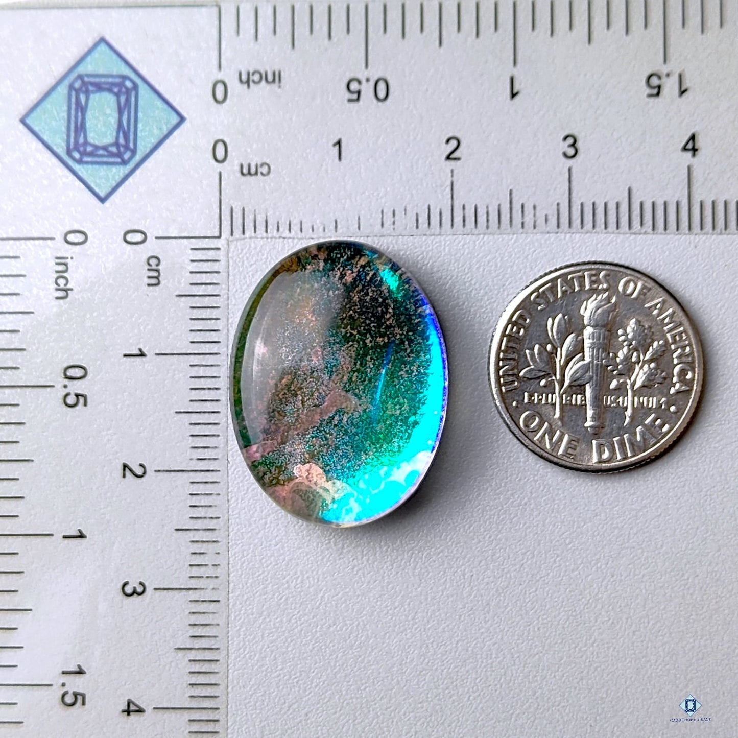 Labradorite Coated + Crystal Quartz Doublets Oval Doublets