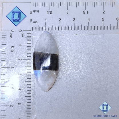 Labradorite + Moonstone Gemstone  Marquise Doublets 41*17*7mm available for sale