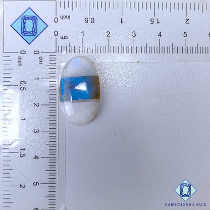Labradorite + Moonstone Gemstone  Oval Doublets 26*15*5mm available for sale