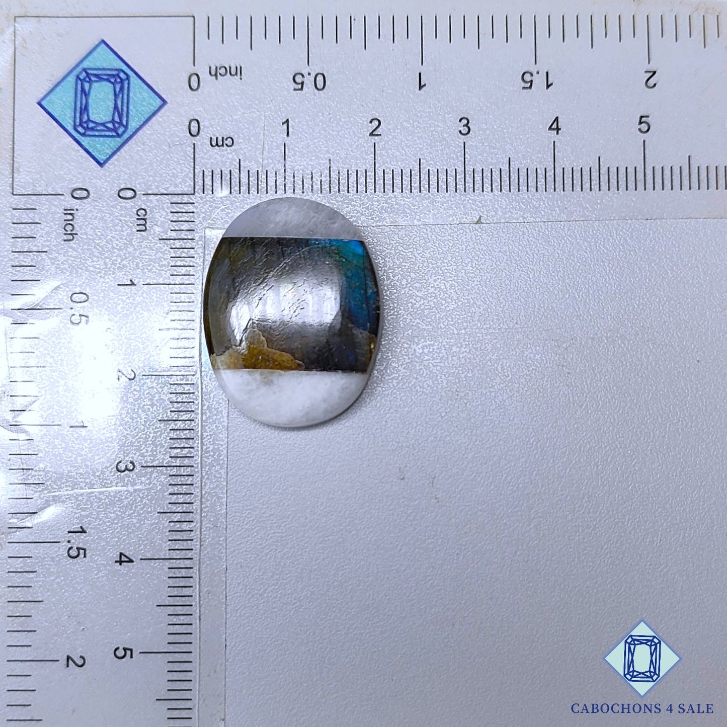 Labradorite + Moonstone Gemstone  Oval Doublets 25*19*6mm available for sale