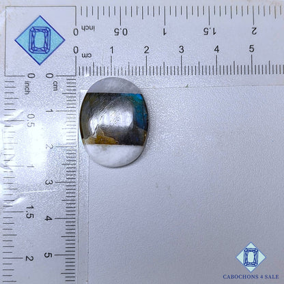 Labradorite + Moonstone Gemstone  Oval Doublets 25*19*6mm available for sale