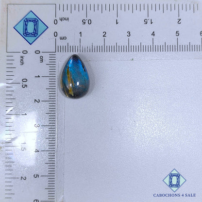 Labradorite + Rutile Quartz Doublet Pear Doublets