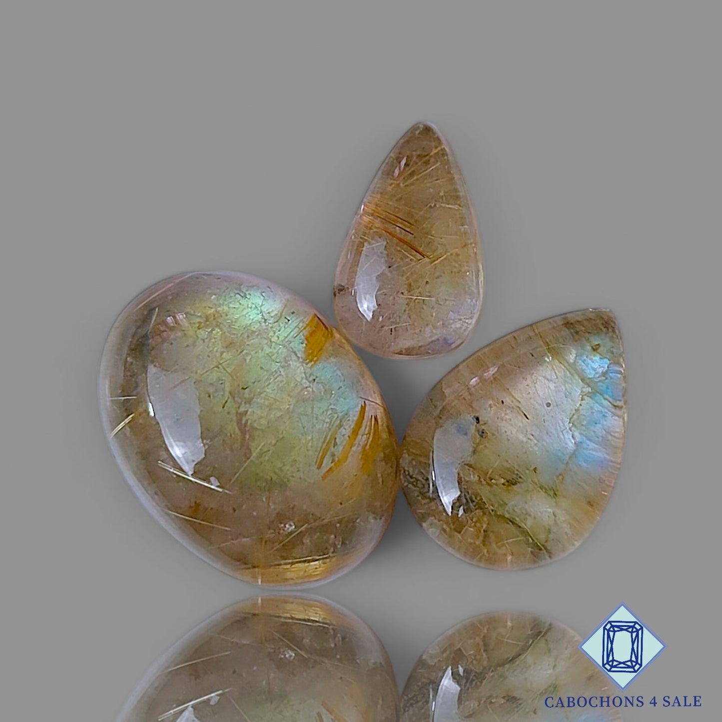 Labradorite Rutile + Quartz Doublet