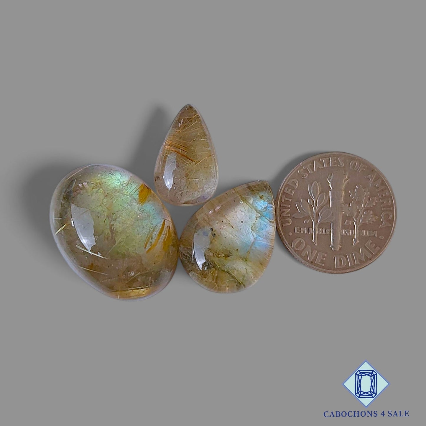 Labradorite Rutile + Quartz Doublet Mix Shape Lots