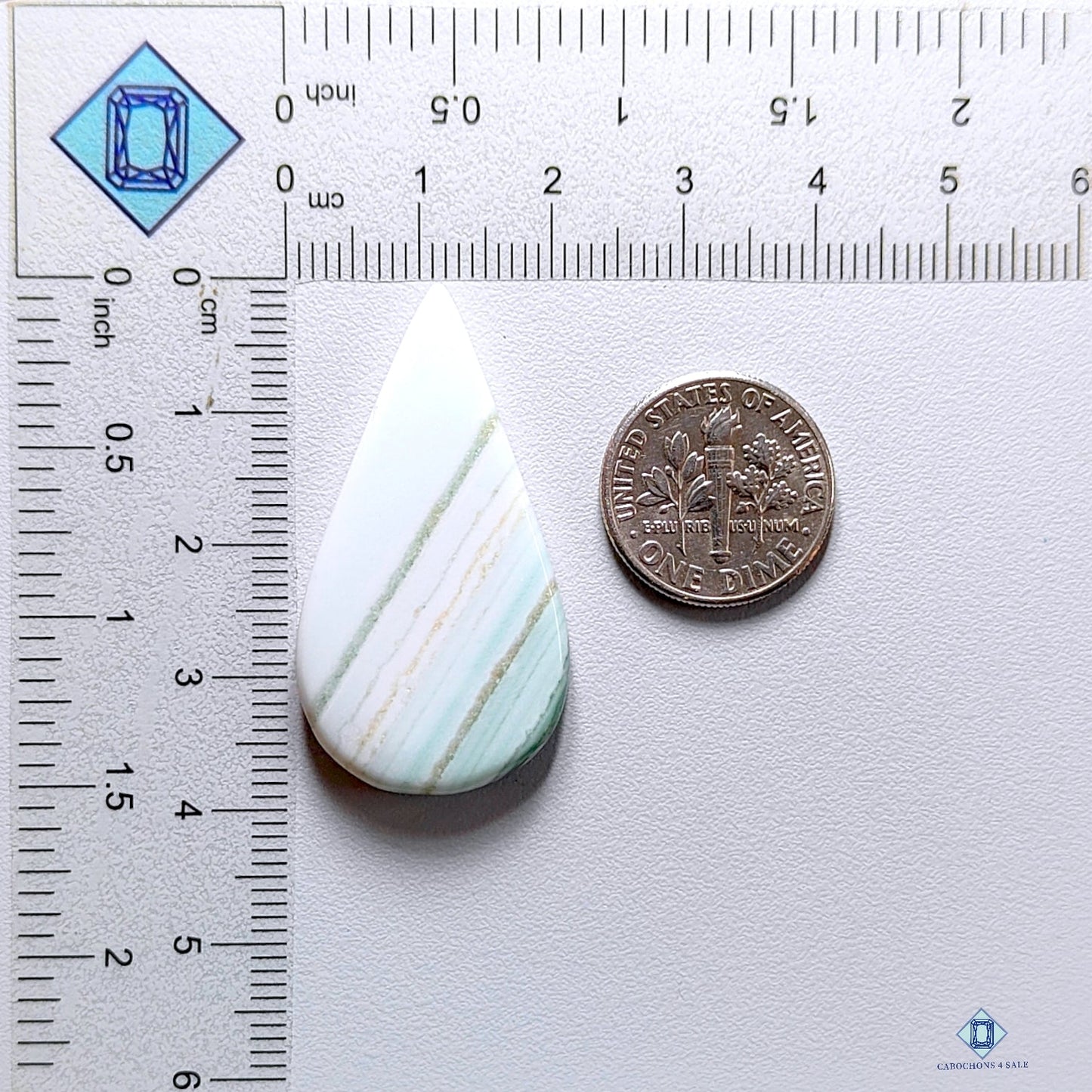 Saturn chalcedony Pear Cabochons