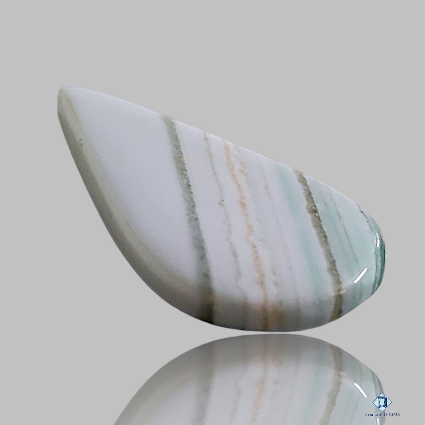 Saturn chalcedony Pear Cabochons