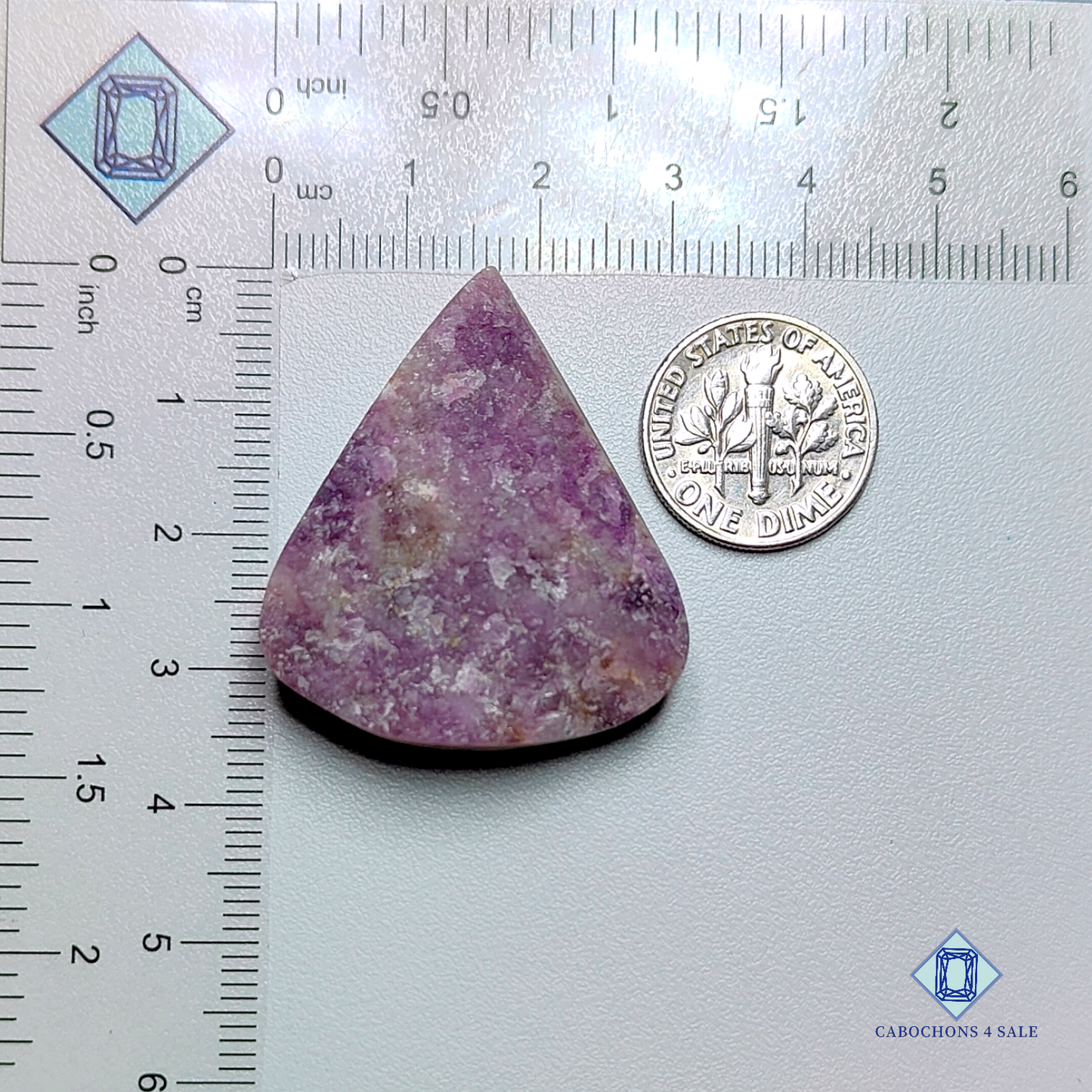 Lepidolite-pear-Druzy