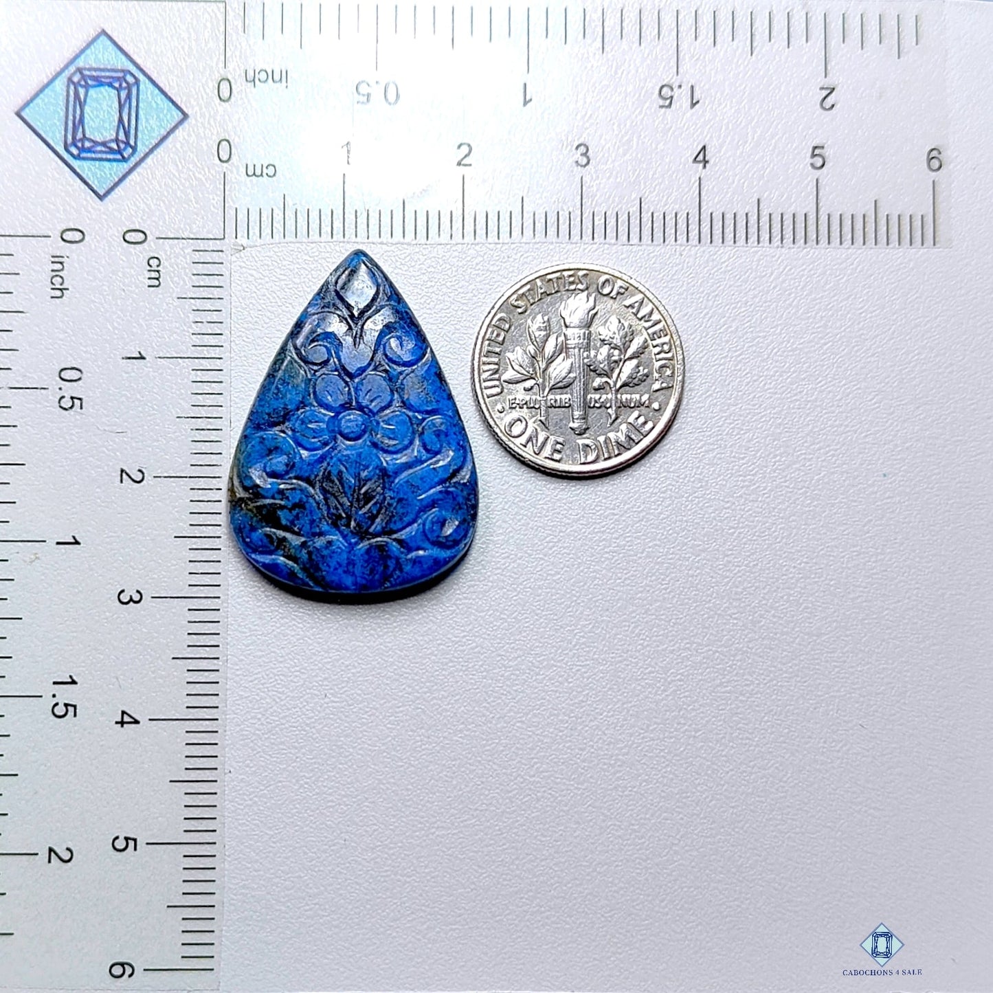 Lapis Pear Carvings