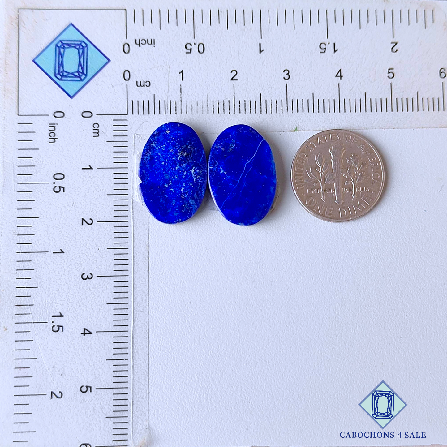 Pares ovalados de lapislázuli