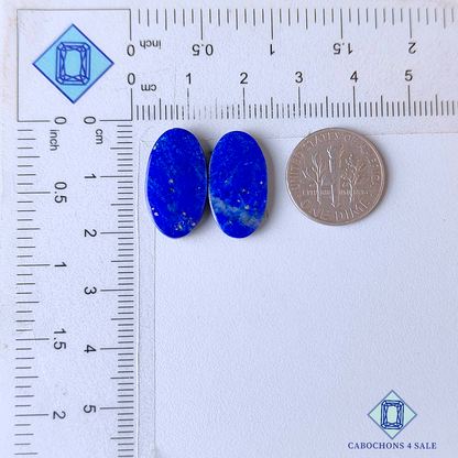 Pares ovalados de lapislázuli