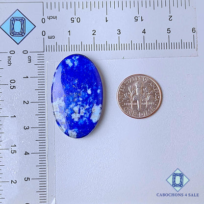 Cabujones ovalados de lapislázuli natural de 33 x 20 x 5 mm, de Chile, disponibles para la venta.