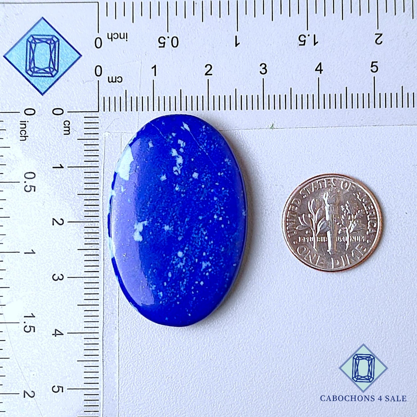 Natural Lapis Lazuli Gemstone Oval Cabochons 37*25*5mm from Chile  available for sale