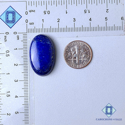 Cabujones ovalados de lapislázuli natural de 24 x 16 x 6 mm, de Chile, disponibles para la venta.