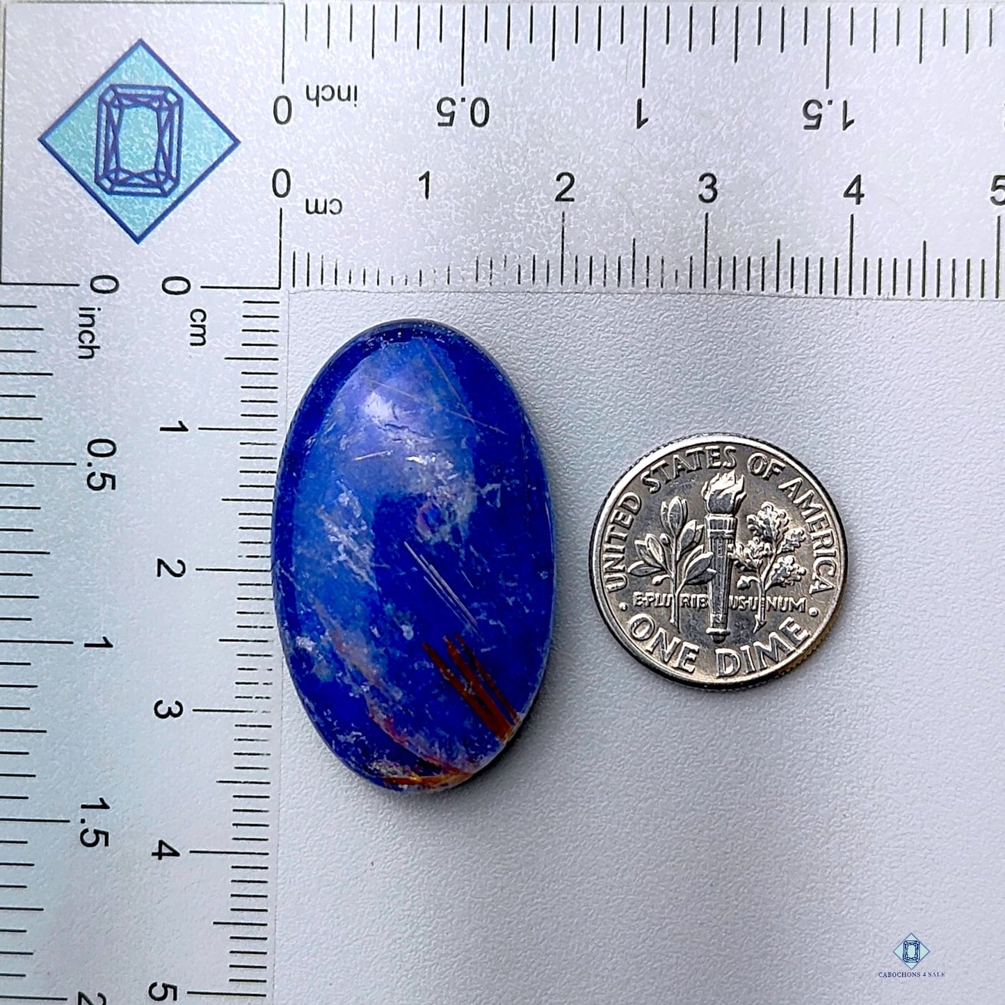 Lapis Lazuli + Golden Rutile Quartz Oval Doublets